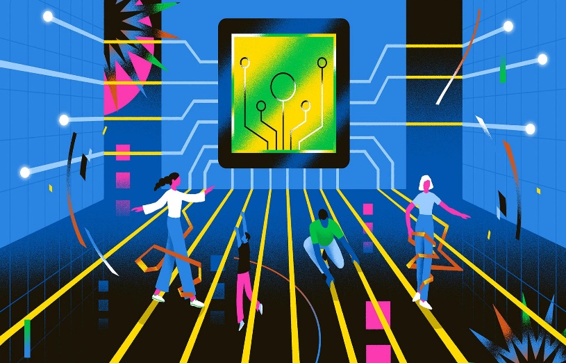 Enterprise AI platform consolidation - people in digital AI environment