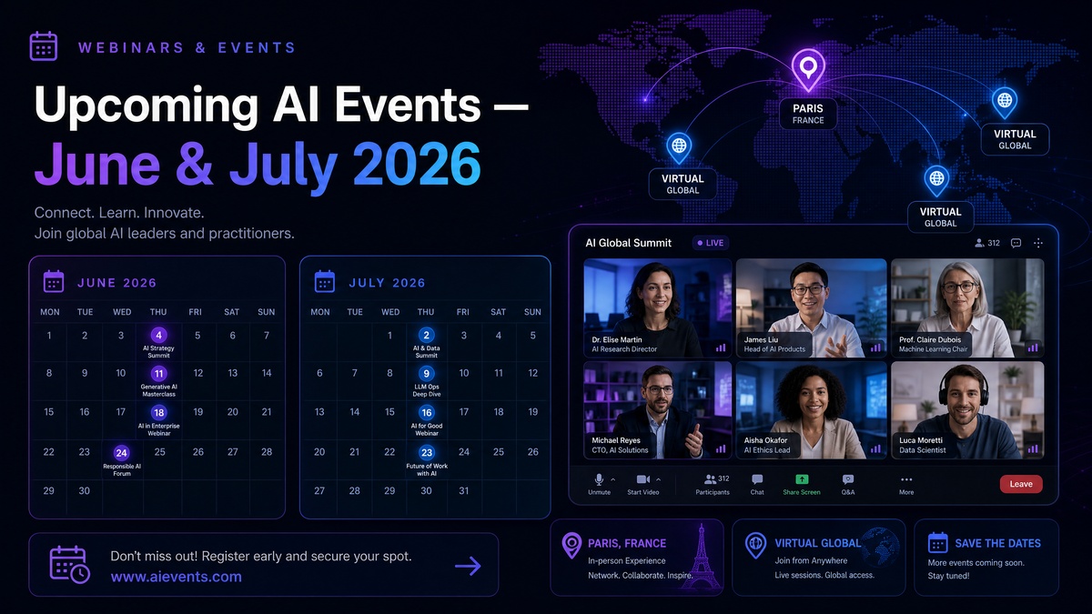 Upcoming AI Webinars and Events — June–July 2026