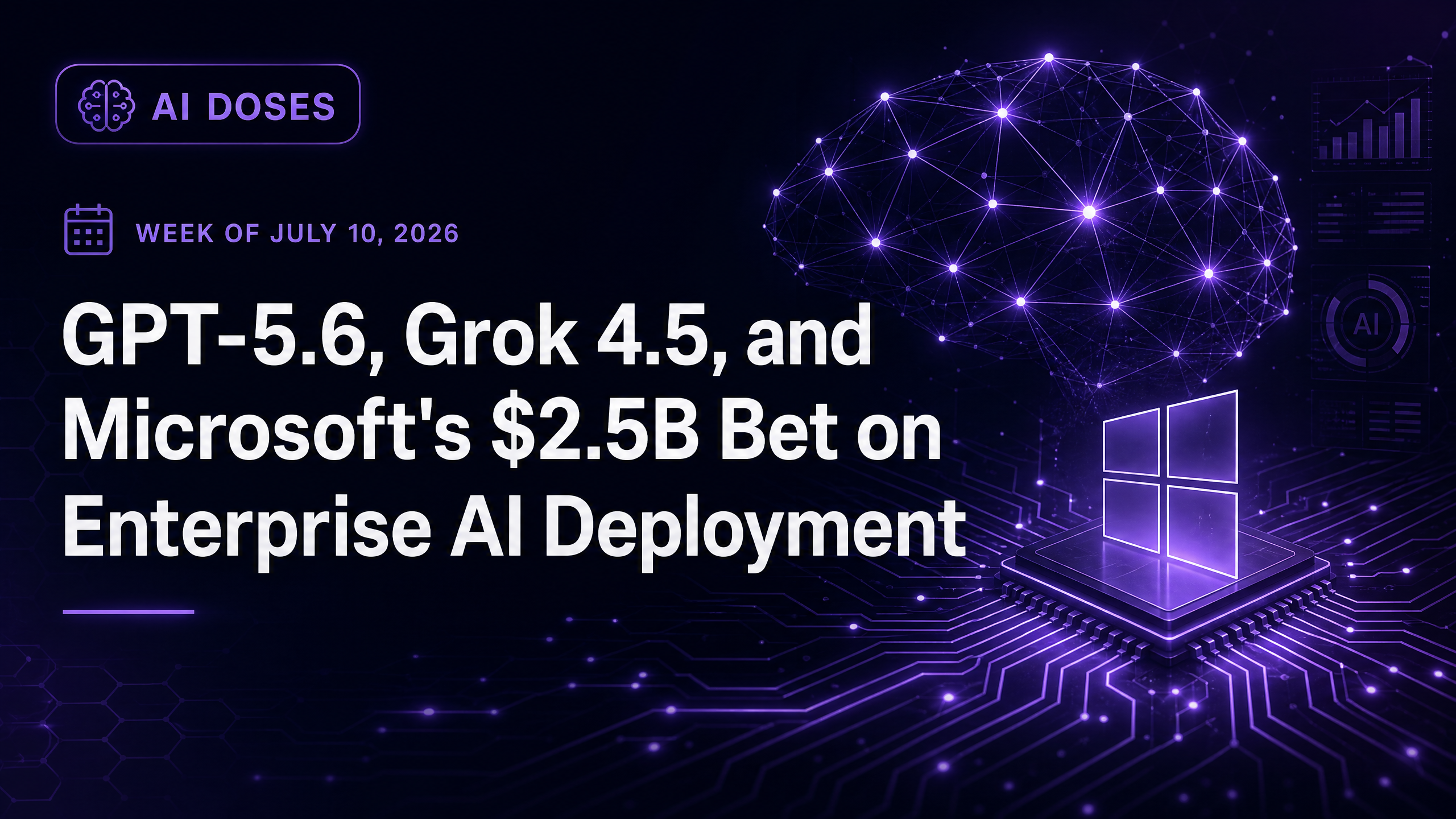 AI Doses Hero - GPT-5.6 Grok 4.5 Microsoft Jul 2026