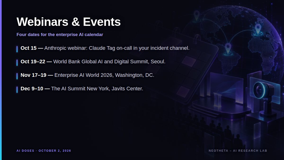 AI Doses Section 6 - Webinars & Events October 2026